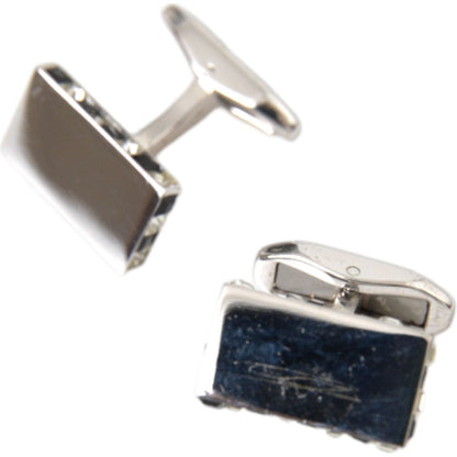Dolce & Gabbana Silver Plated Metal Brass Pin Men Cufflinks