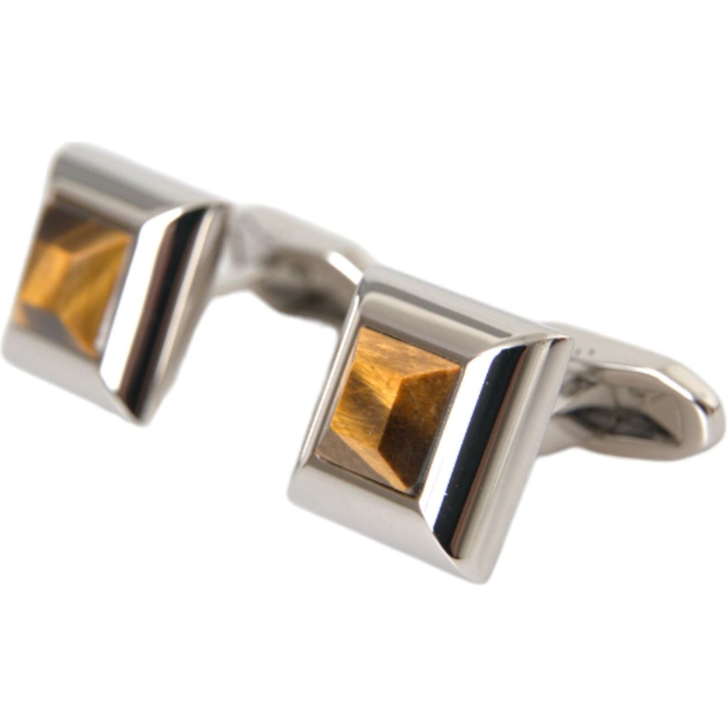 Dolce & Gabbana Silver Plated Brass Pin Crystal Cufflinks Dolce & Gabbana