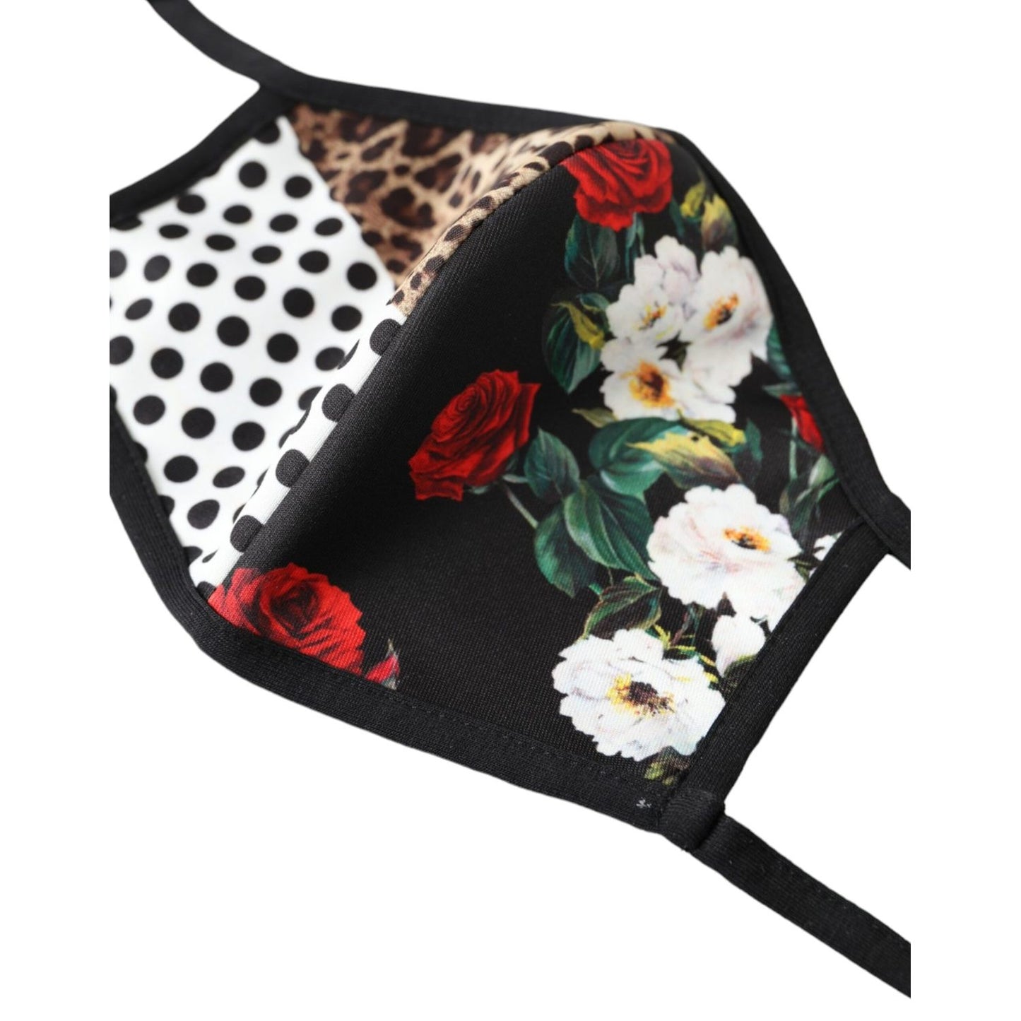 Dolce & Gabbana Multicolor Leopard Floral Elastic Ear Strap Face Mask