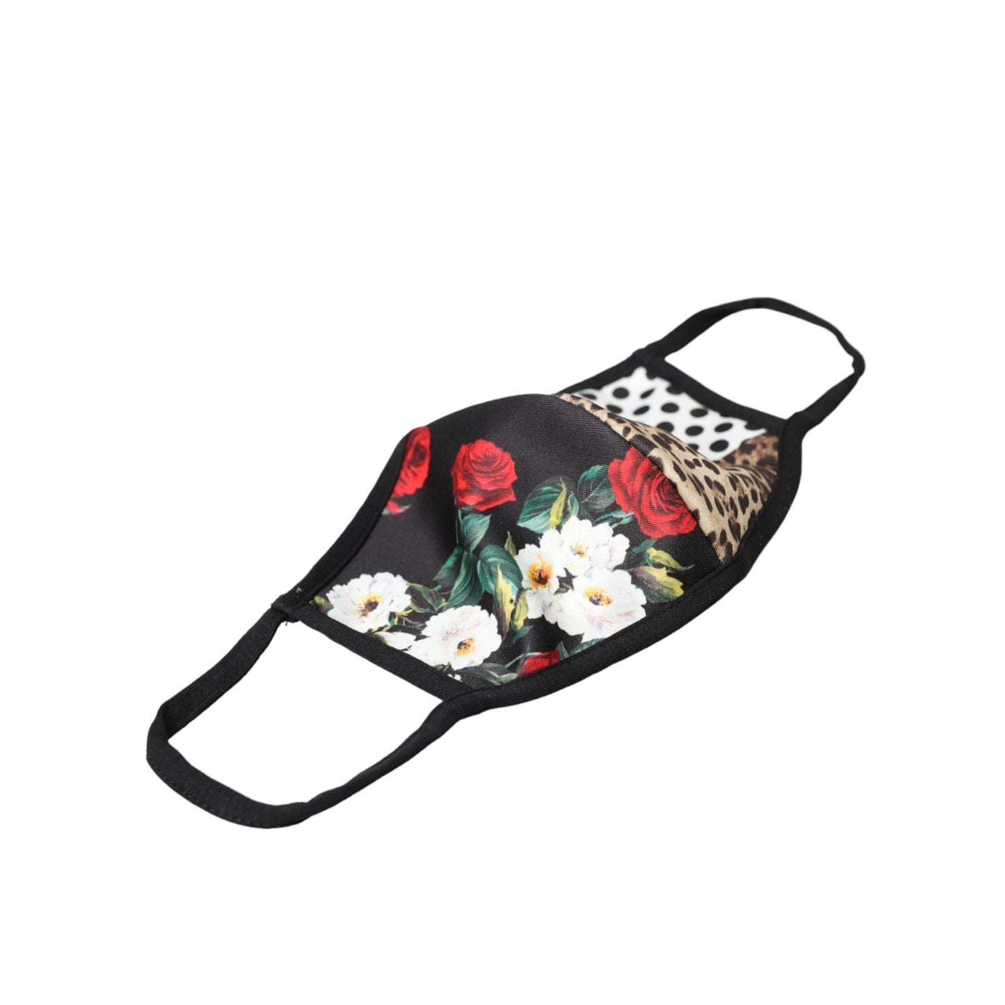 Dolce & Gabbana Multicolor Leopard Floral Elastic Ear Strap Face Mask