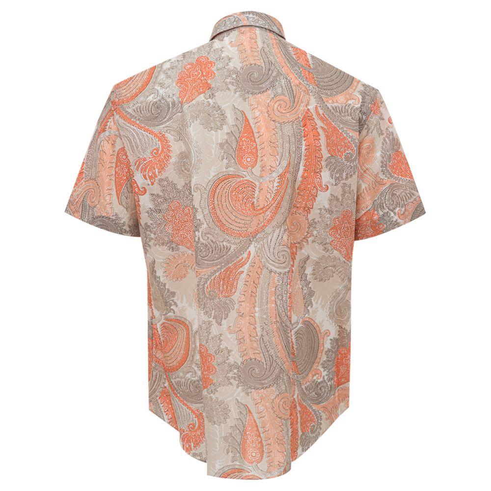 Brioni Orange Cotton Shirt Brioni