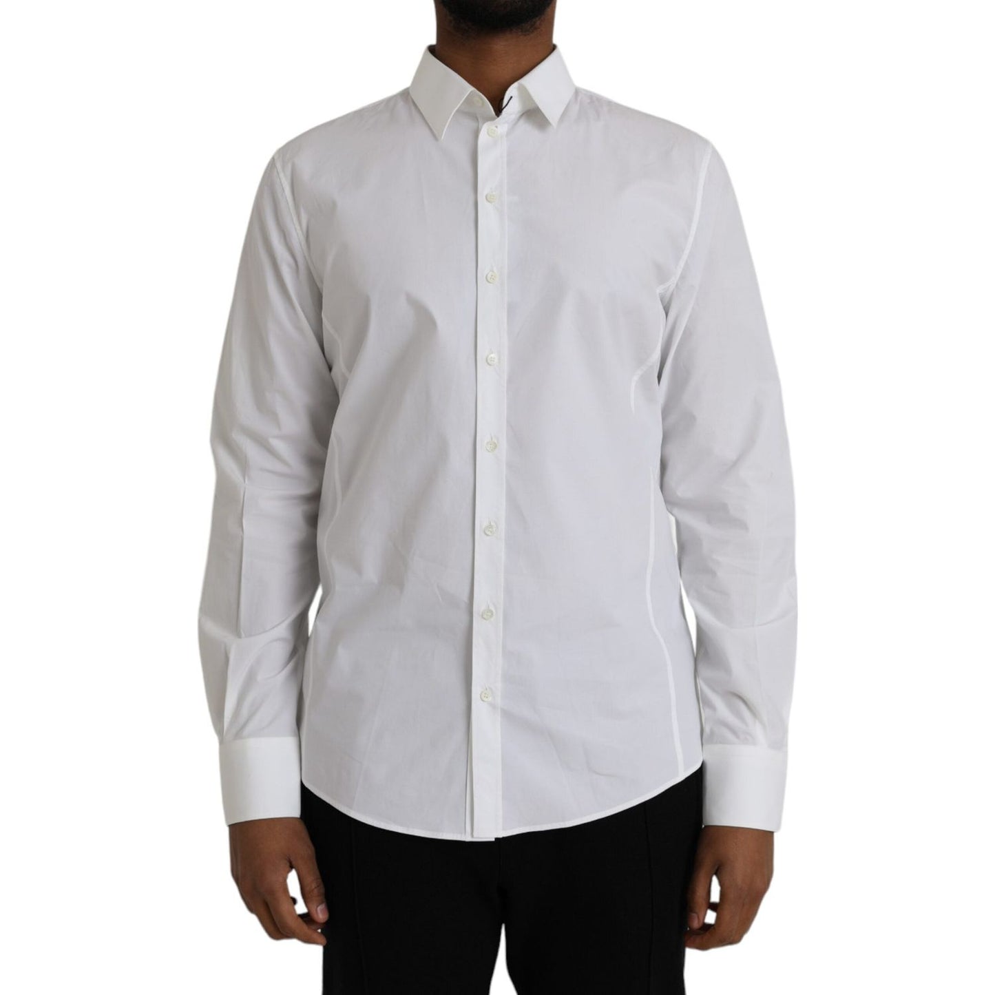 Dolce & Gabbana White Cotton Formal Dress Top SICILIA Shirt Dolce & Gabbana