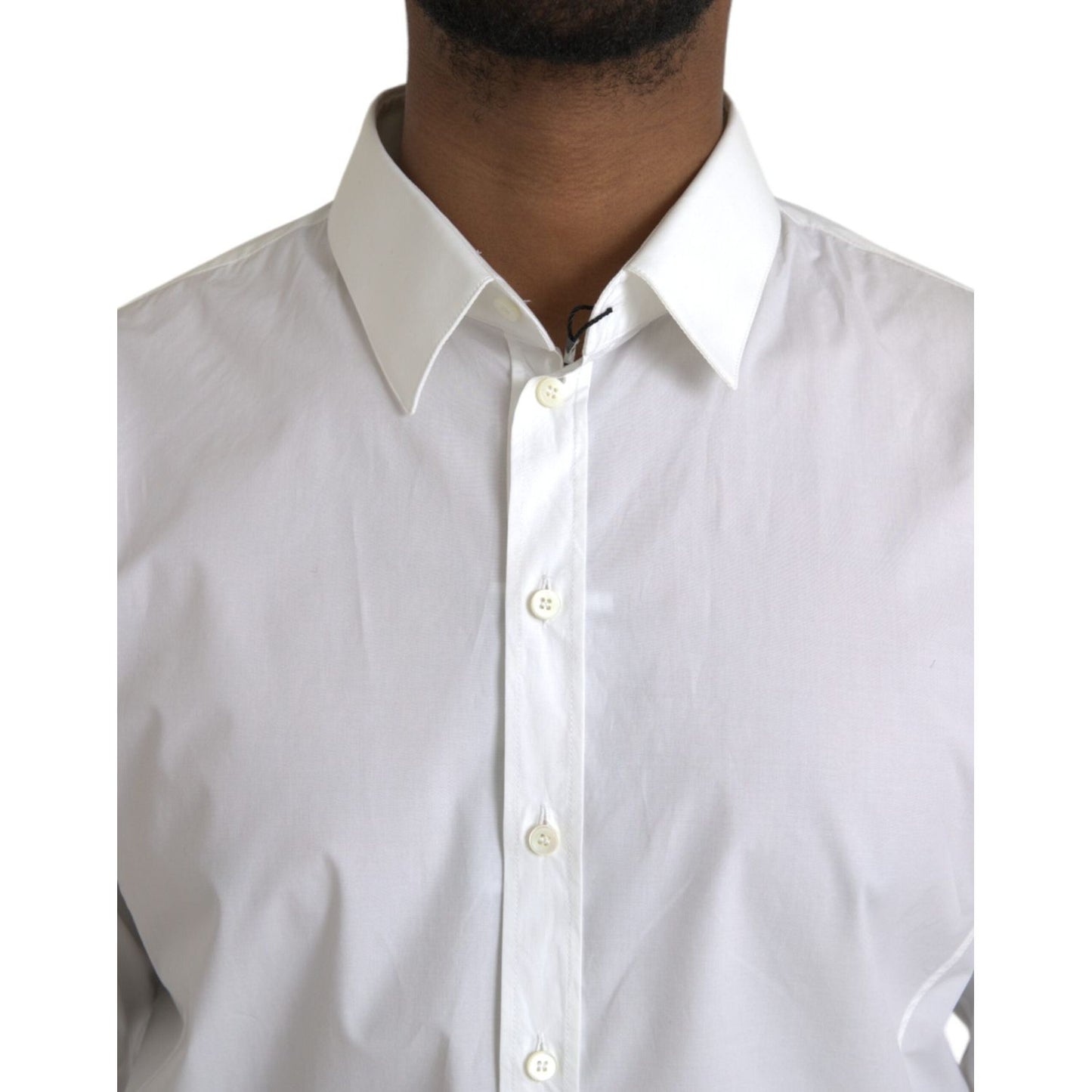 Dolce & Gabbana White Cotton Formal Dress Top SICILIA Shirt Dolce & Gabbana