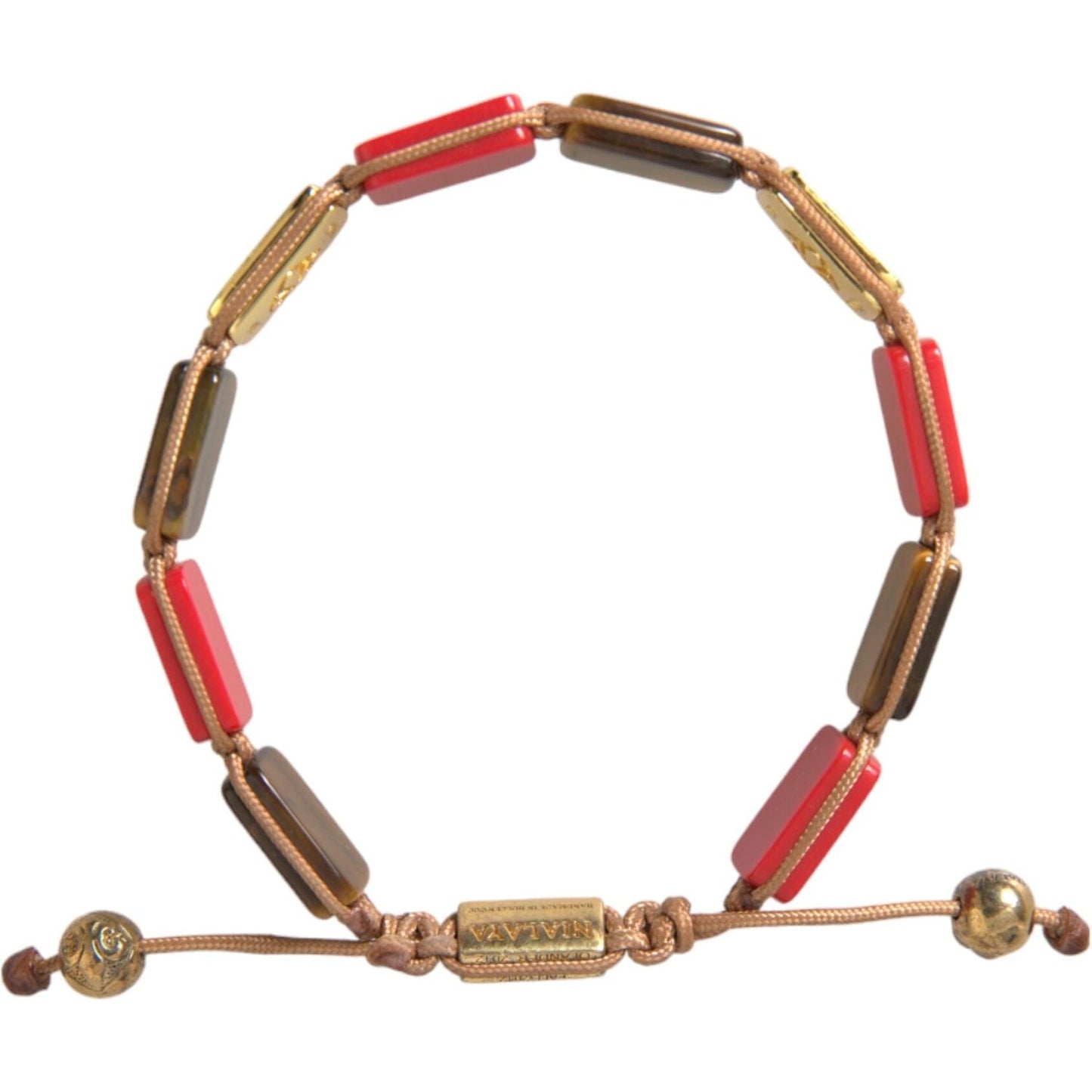 Nialaya CZ Tiger Eye Red Coral 925 Silver Men Bracelet Bracelet