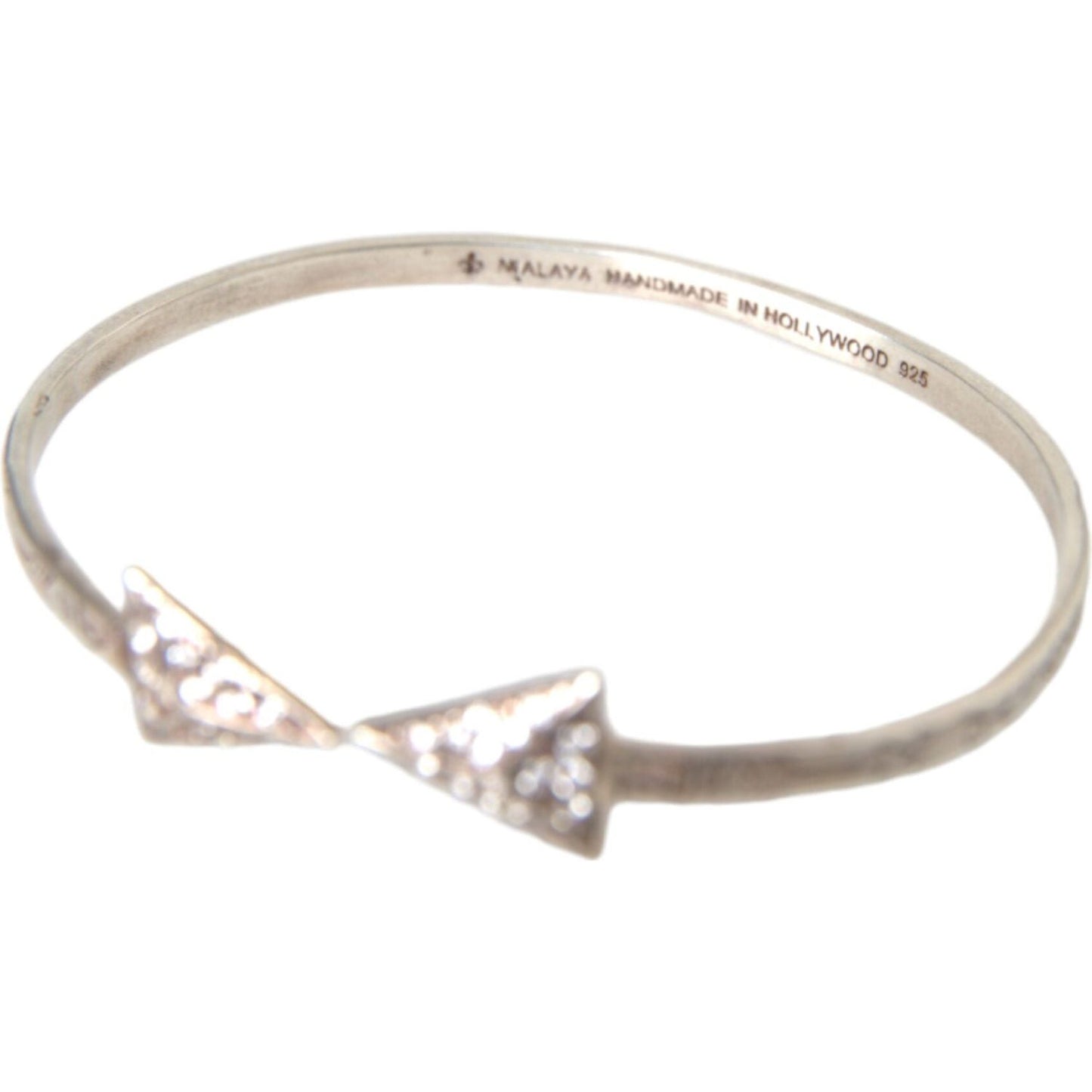 Nialaya Arrow Crystal 925 Silver Bangle Bracelet Women Nialaya