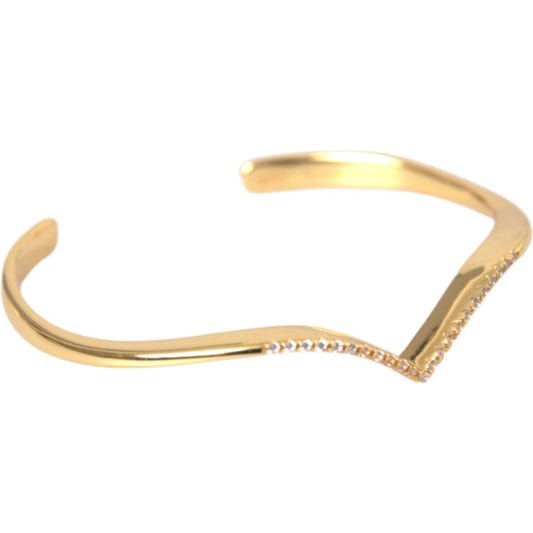 Nialaya Arched Wing Cuff Skyfall Gold CZ 925 Bracelet Nialaya