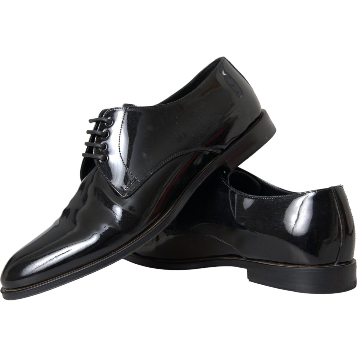 Dolce & Gabbana Black Patent Leather Derby Formal Dress Shoes Dolce & Gabbana