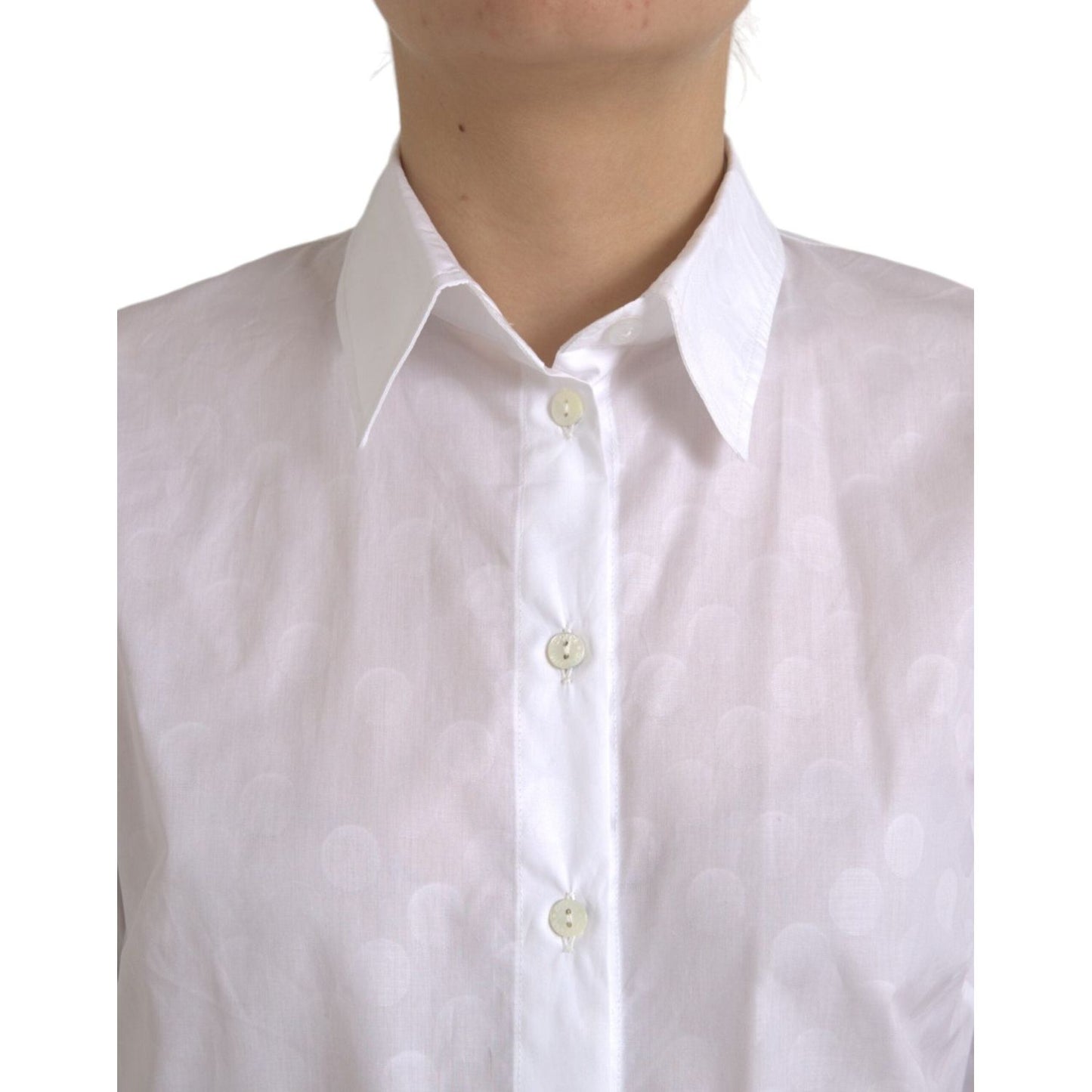 Dolce & Gabbana White Collared Short Sleeve Polo Shirt Top Dolce & Gabbana