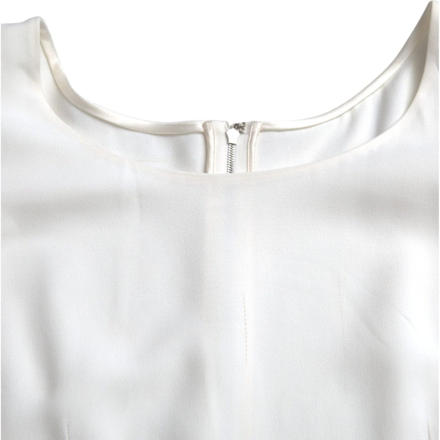 Dolce & Gabbana White Viscose Round Neck Short Sleeves Top Dolce & Gabbana