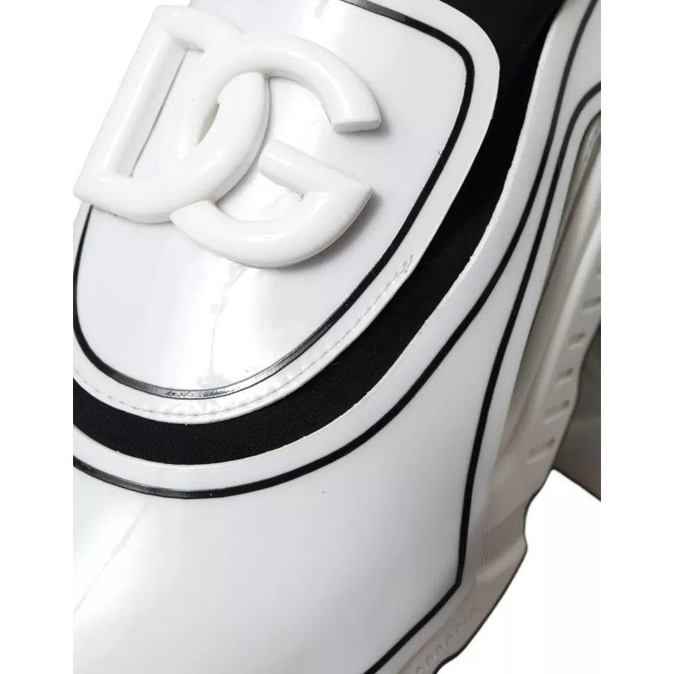 Dolce & Gabbana White Black Logo Plaque Daymaster Sneakers Shoes Dolce & Gabbana