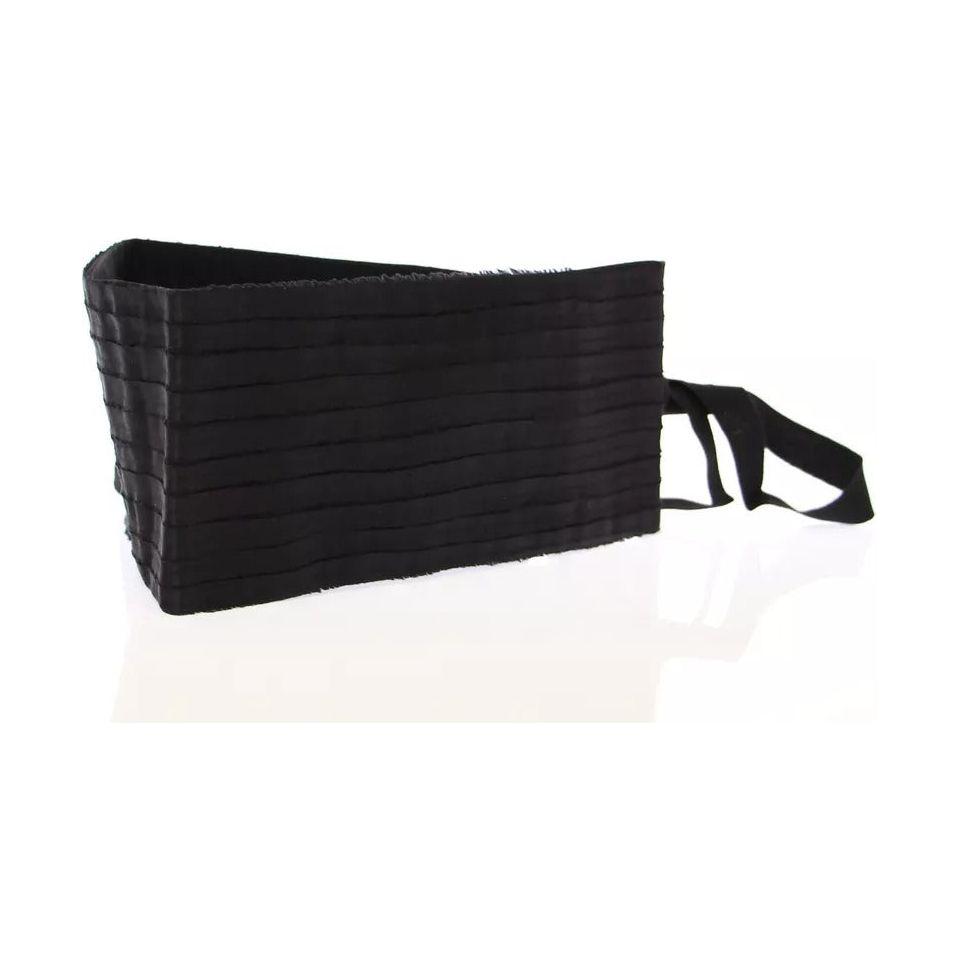 Dolce & Gabbana Black Silk Womens Waist Cummerbund