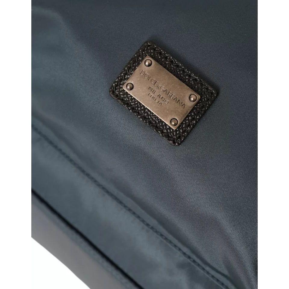 Dolce & Gabbana Blue Nylon #DGFamily Patch Men Backpack Bag