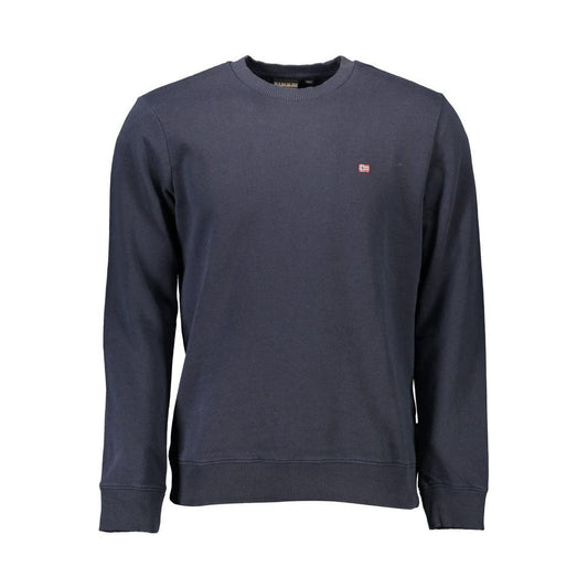 Napapijri Blue Cotton Men Sweater Napapijri