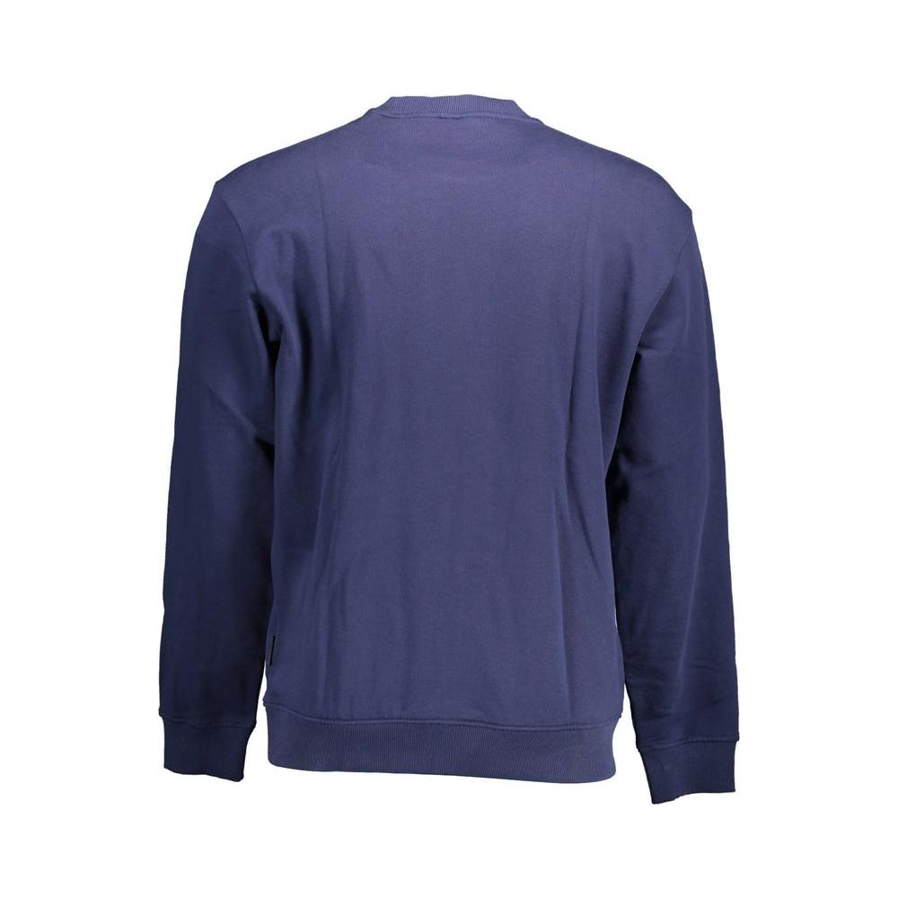 Napapijri Blue Cotton Men Sweater Napapijri