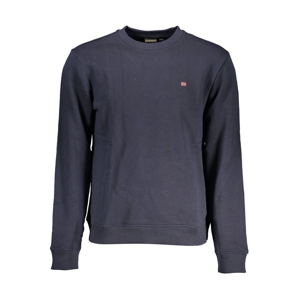 Napapijri Blue Cotton Men Sweater Napapijri