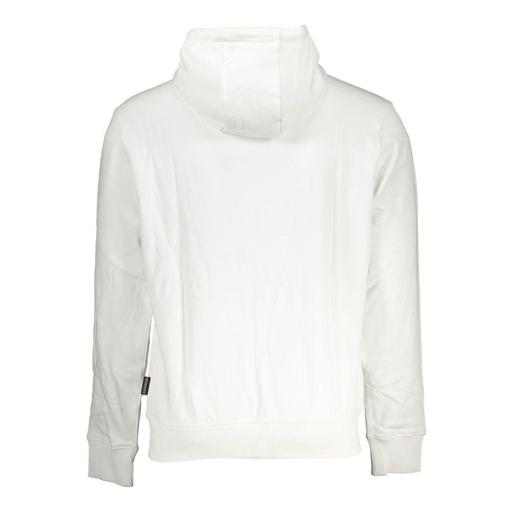 Napapijri Elegant White Hooded Cotton Sweater Napapijri