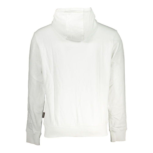 Napapijri Elegant White Hooded Cotton Sweater Napapijri