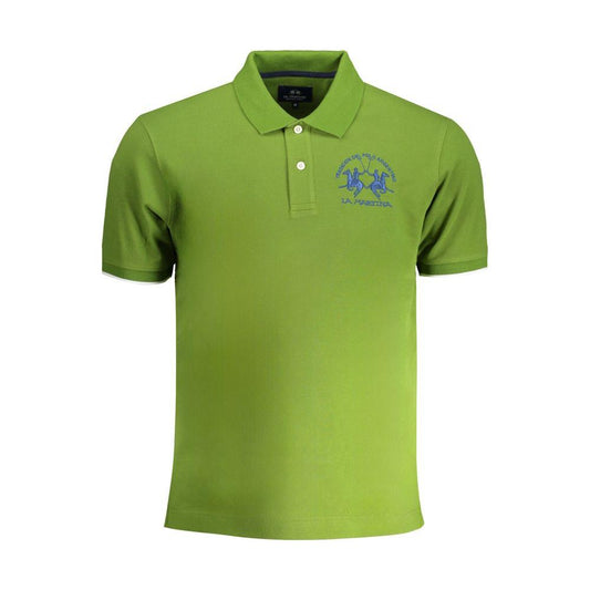 La Martina Green Cotton Polo Shirt La Martina