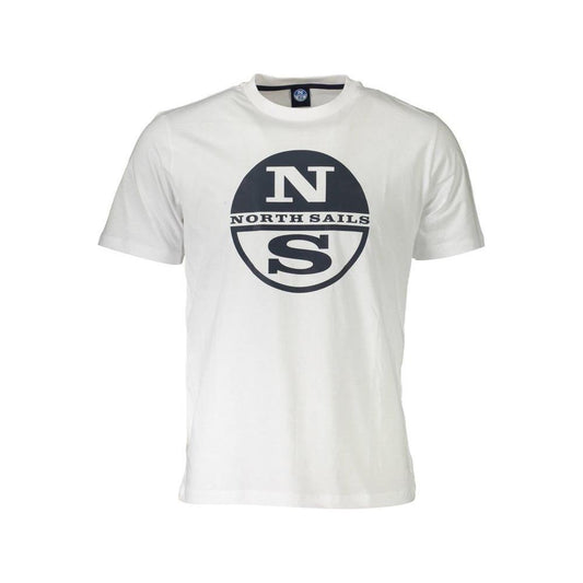 North Sails White Cotton Men T-Shirt North Sails