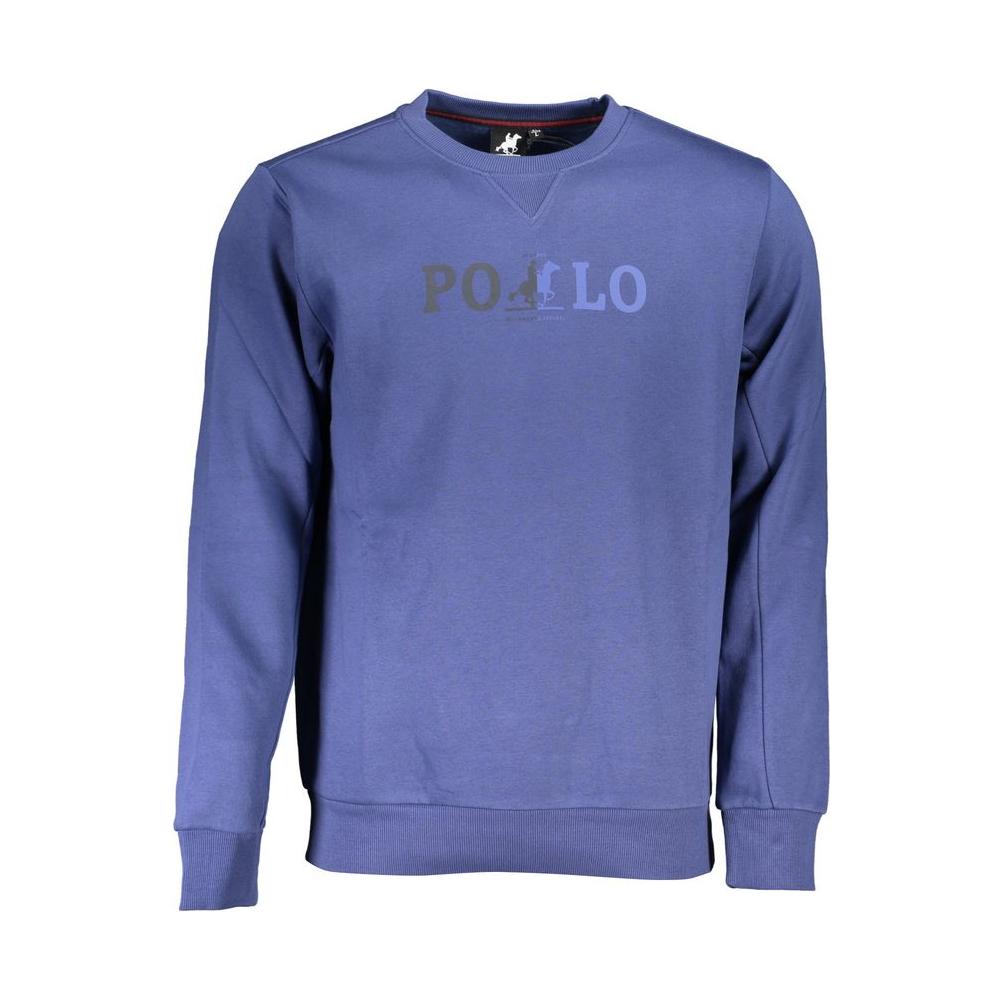 U.S. Grand Polo Chic Fleece Crew Neck Sweater in Blue U.S. Grand Polo