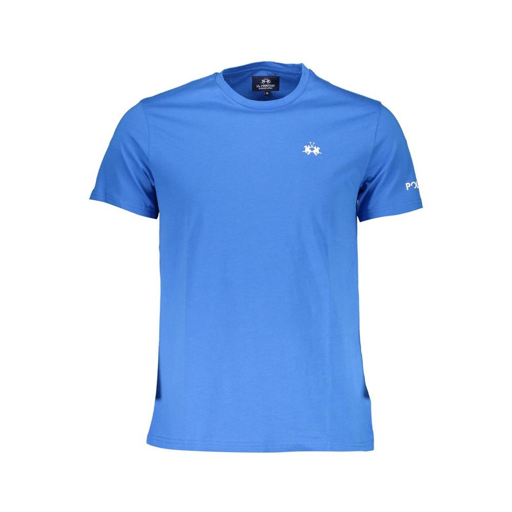 La Martina Blue Cotton Men T-Shirt La Martina