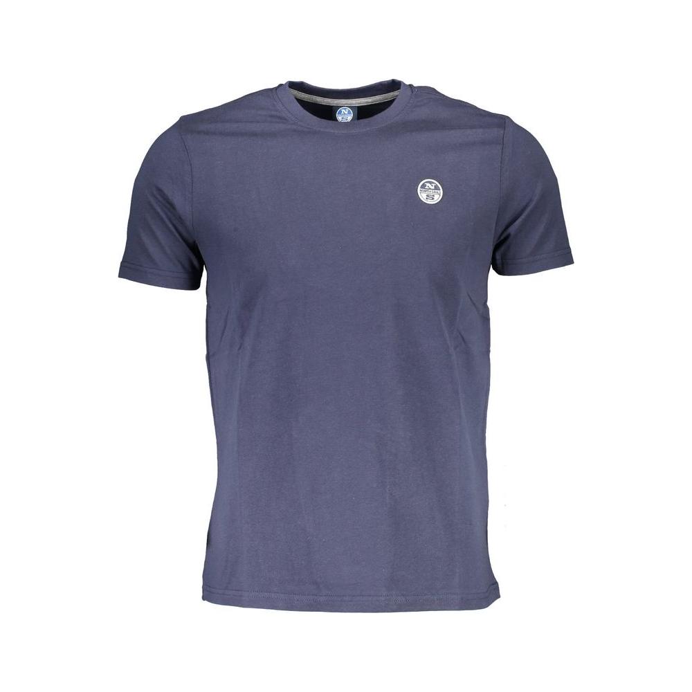 North Sails Blue Cotton Men T-Shirt North Sails