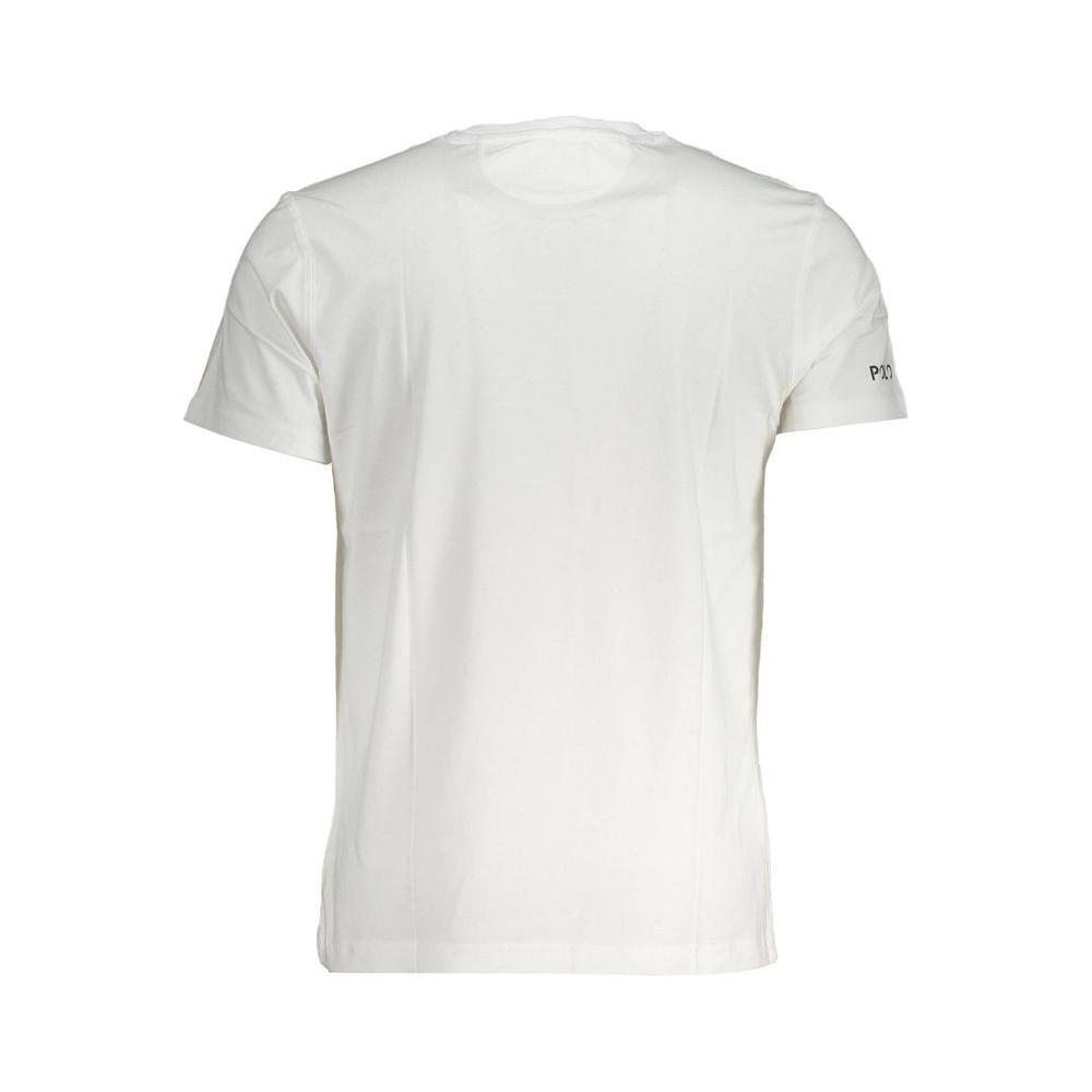 La Martina White Cotton Men T-Shirt La Martina