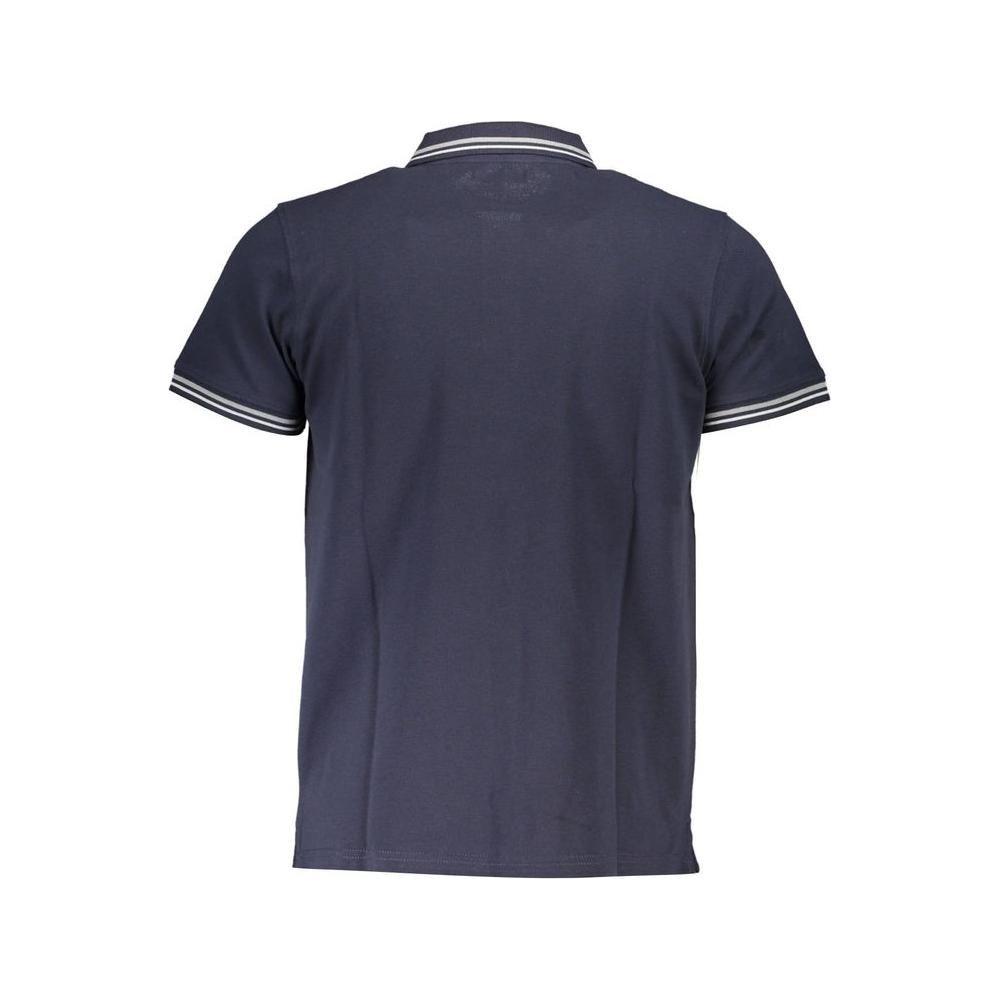 Cavalli Class Blue Cotton Polo Shirt Cavalli Class