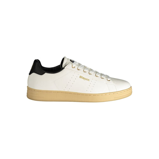 Blauer White Polyester Sneaker Blauer