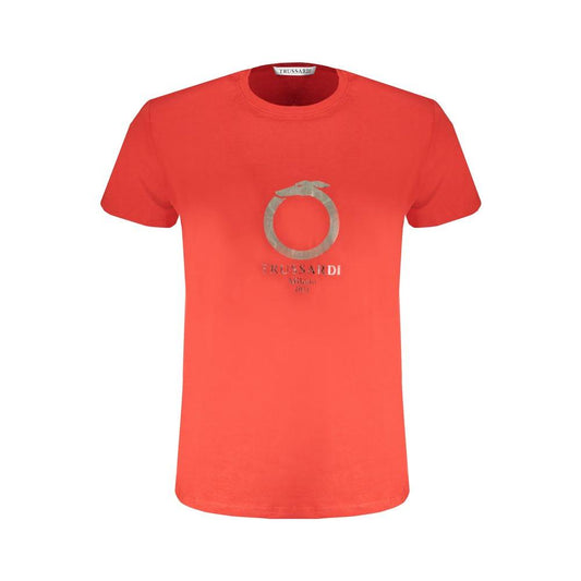 Trussardi Red Cotton T-Shirt Trussardi