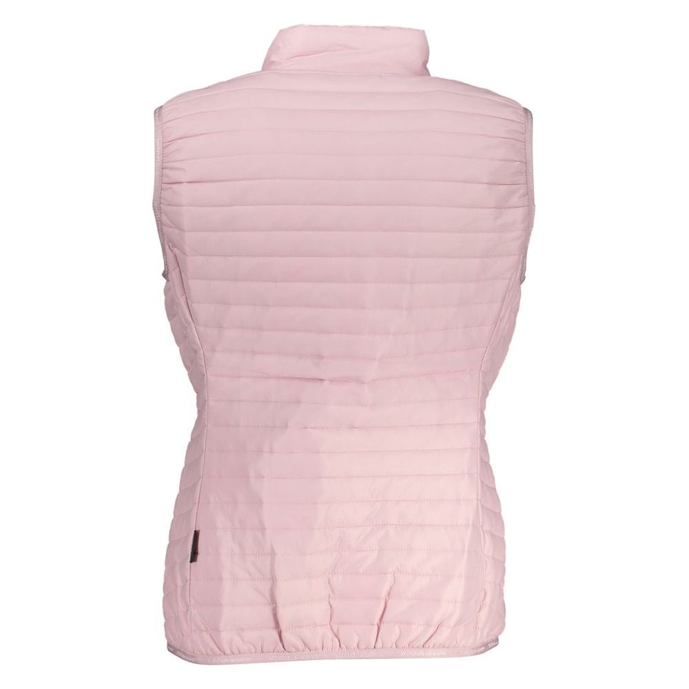 Napapijri Sleeveless Pink Contrast Detail Jacket Napapijri