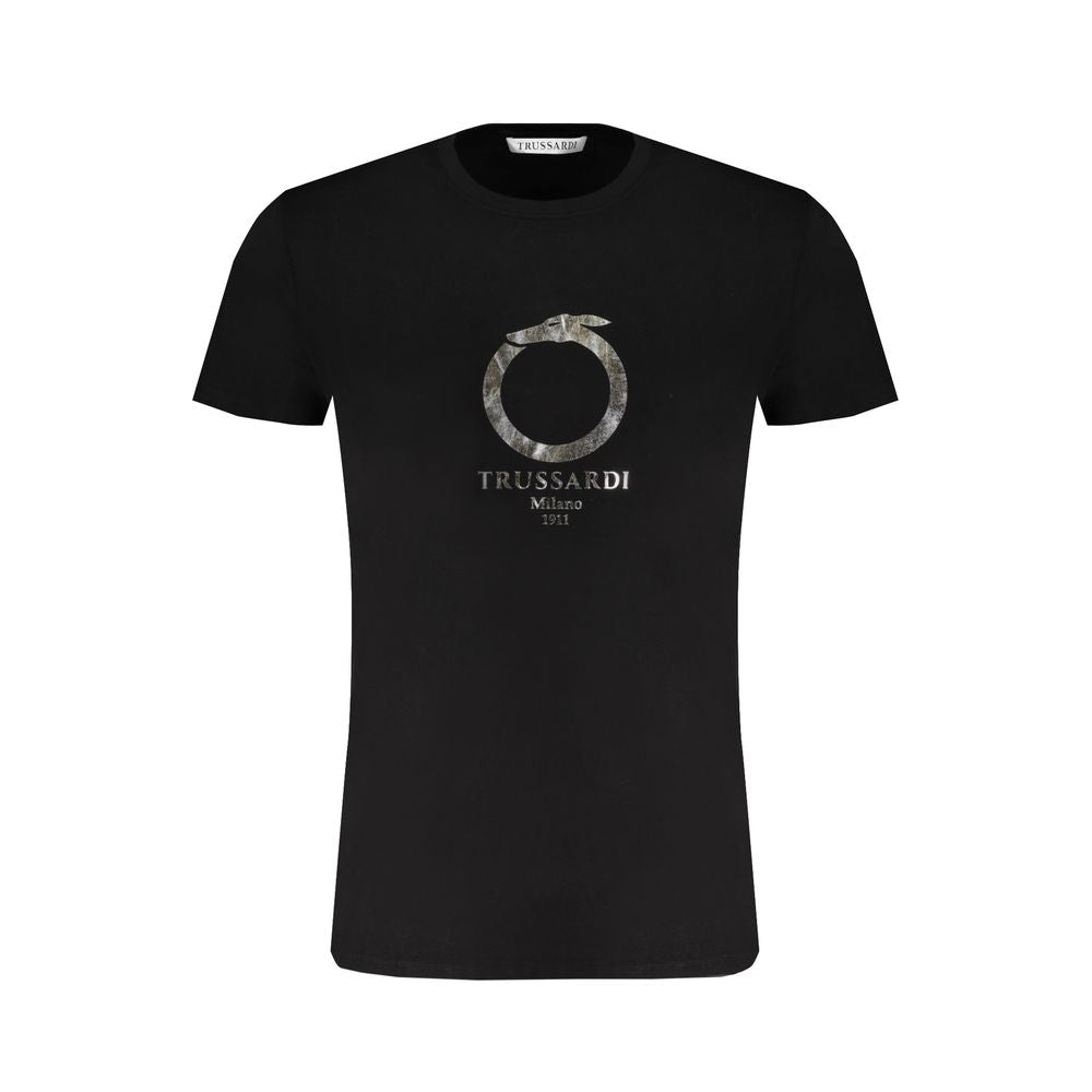 Trussardi Black Cotton T-Shirt Trussardi