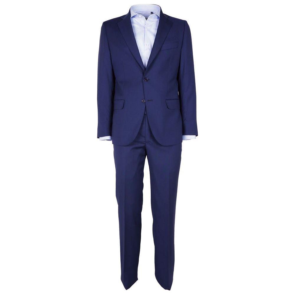 Made in Italy Elegant Gentlemen's Navy Blue Two-Piece Suit Made in Italy