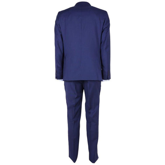 Made in Italy Elegant Gentlemen's Navy Blue Two-Piece Suit Made in Italy