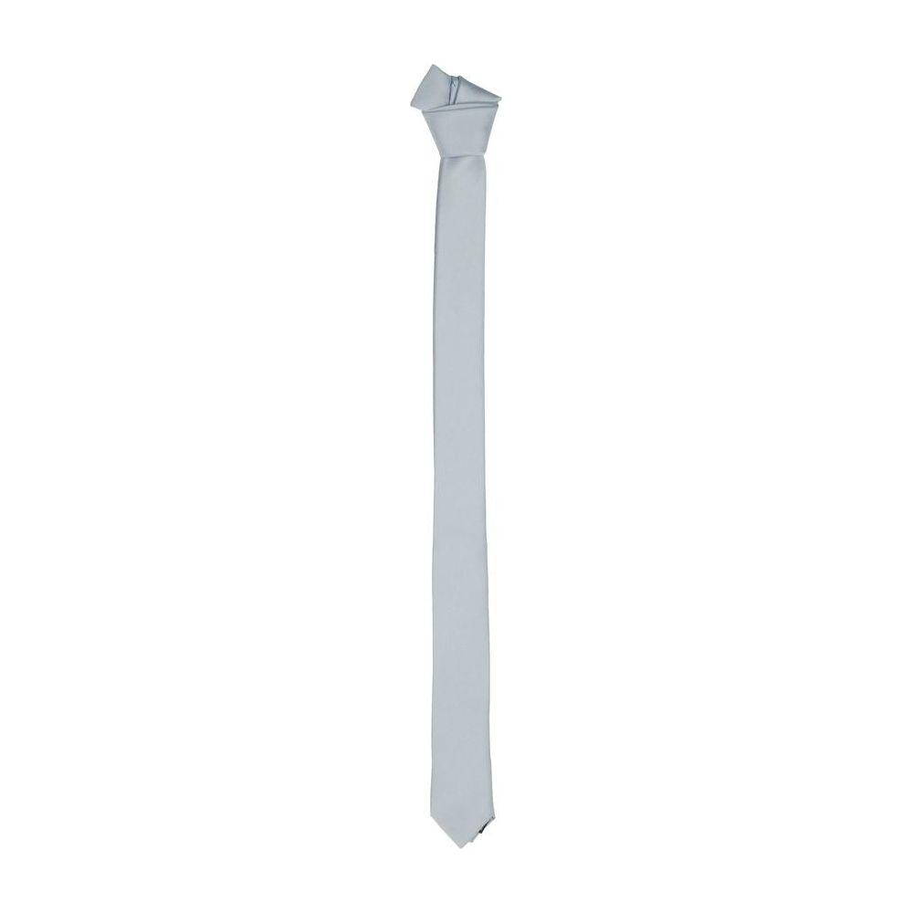 Emilio Romanelli Sleek Silk Slim Tie in Chic Gray Emilio Romanelli