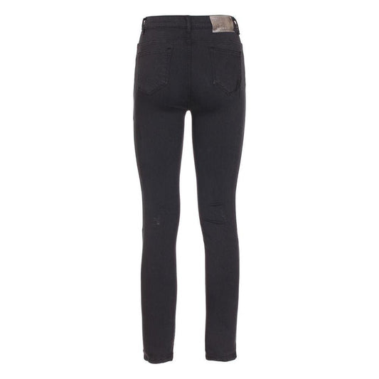 Maison Espin Black Cotton Women's Jeans Jeans & Pants Maison Espin