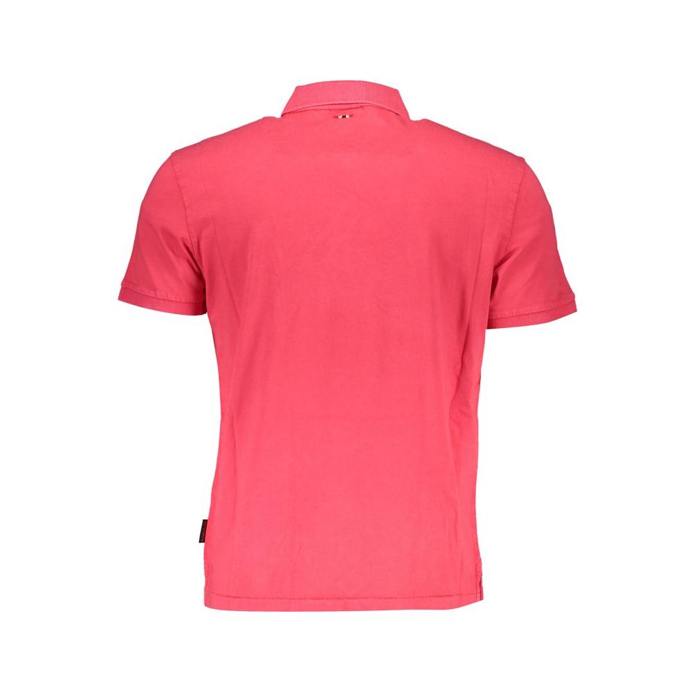 Napapijri Pink Cotton Polo Shirt Napapijri