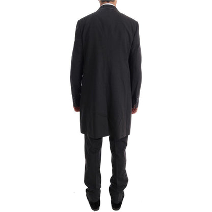Dolce & Gabbana Gray Wool Stretch 3 Piece Two Button Suit