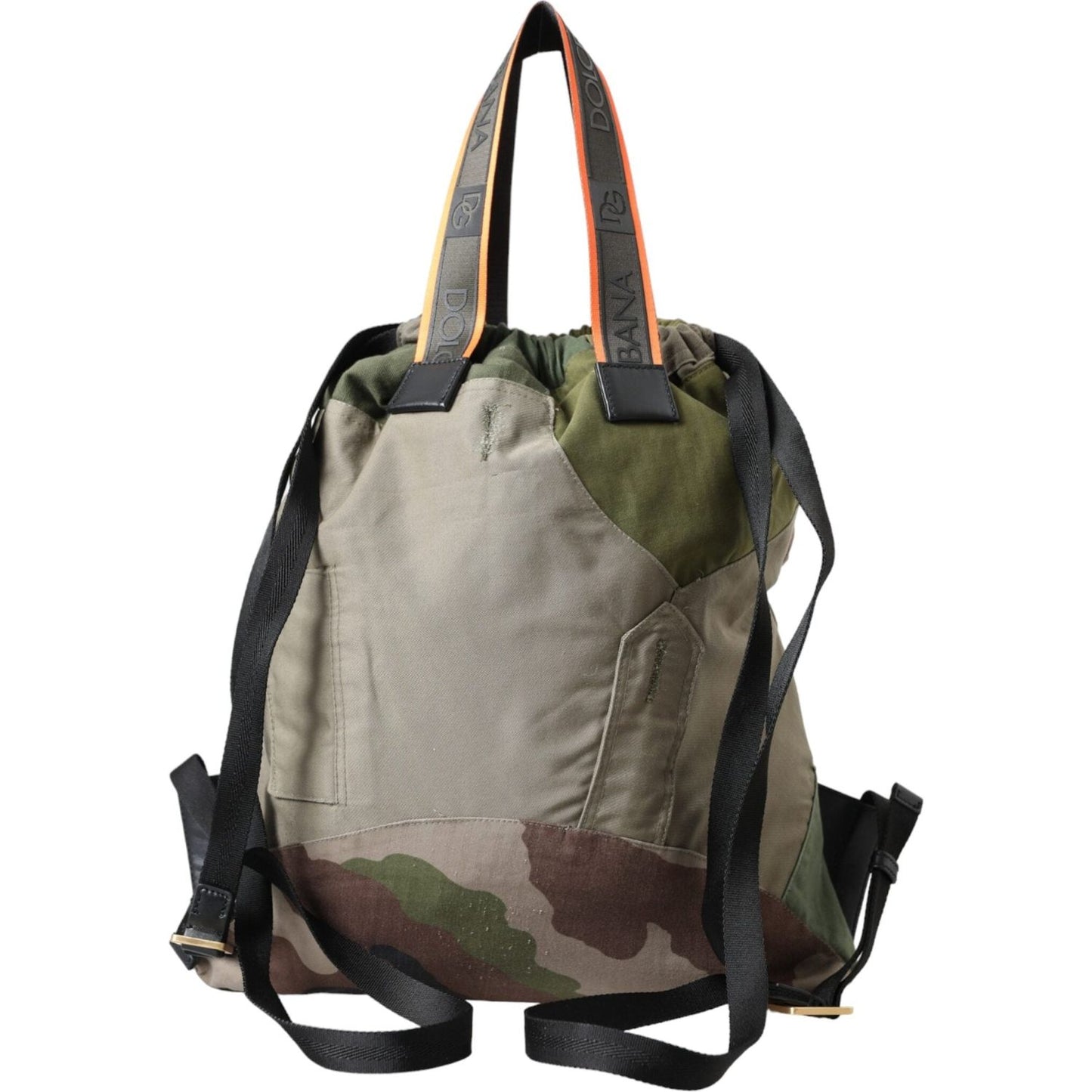 Dolce & Gabbana Military Green Patchwork Rucksack Backpack Bag Dolce & Gabbana