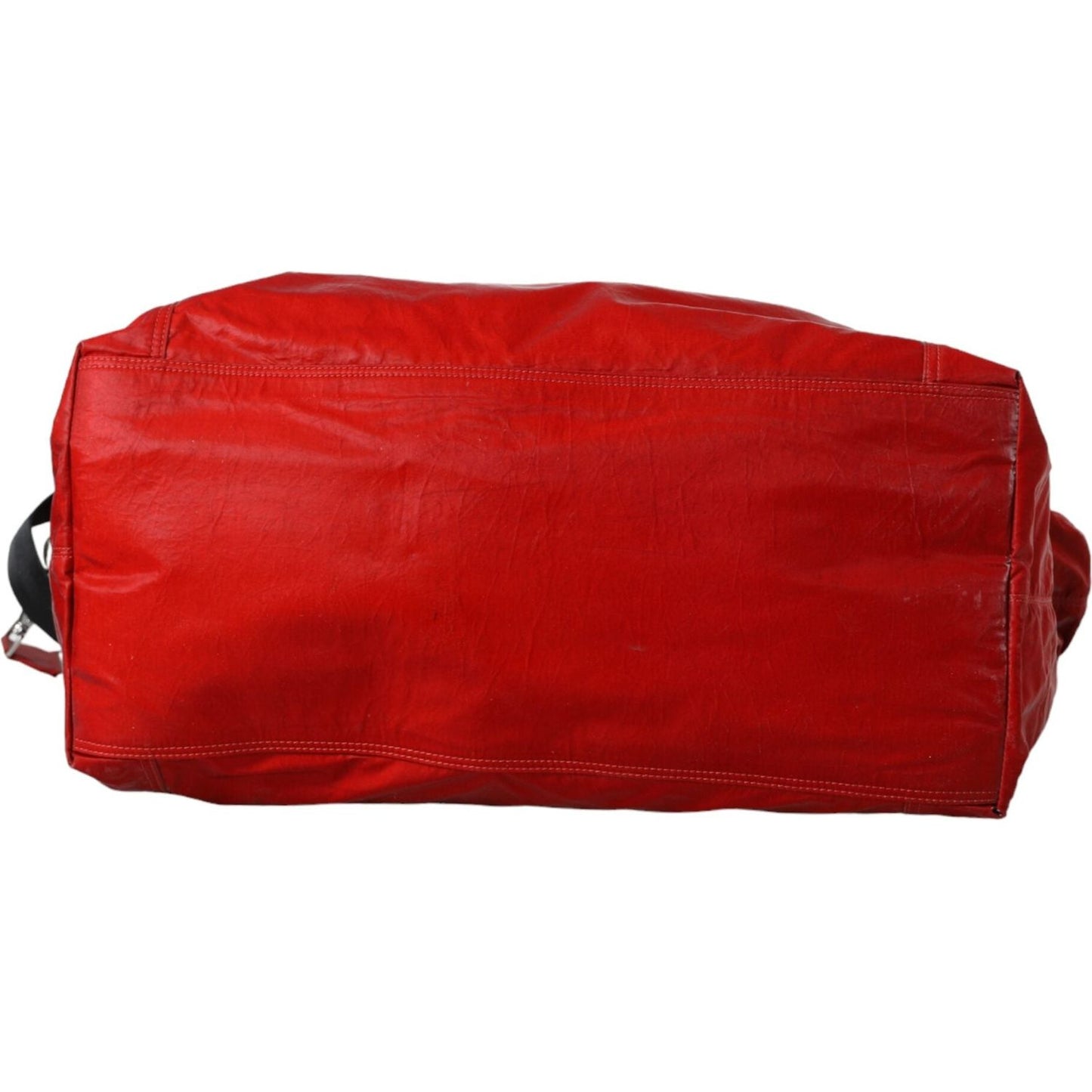 Dolce & Gabbana Red Nylon Calfskin Hand Shoulder Duffel Bag Dolce & Gabbana