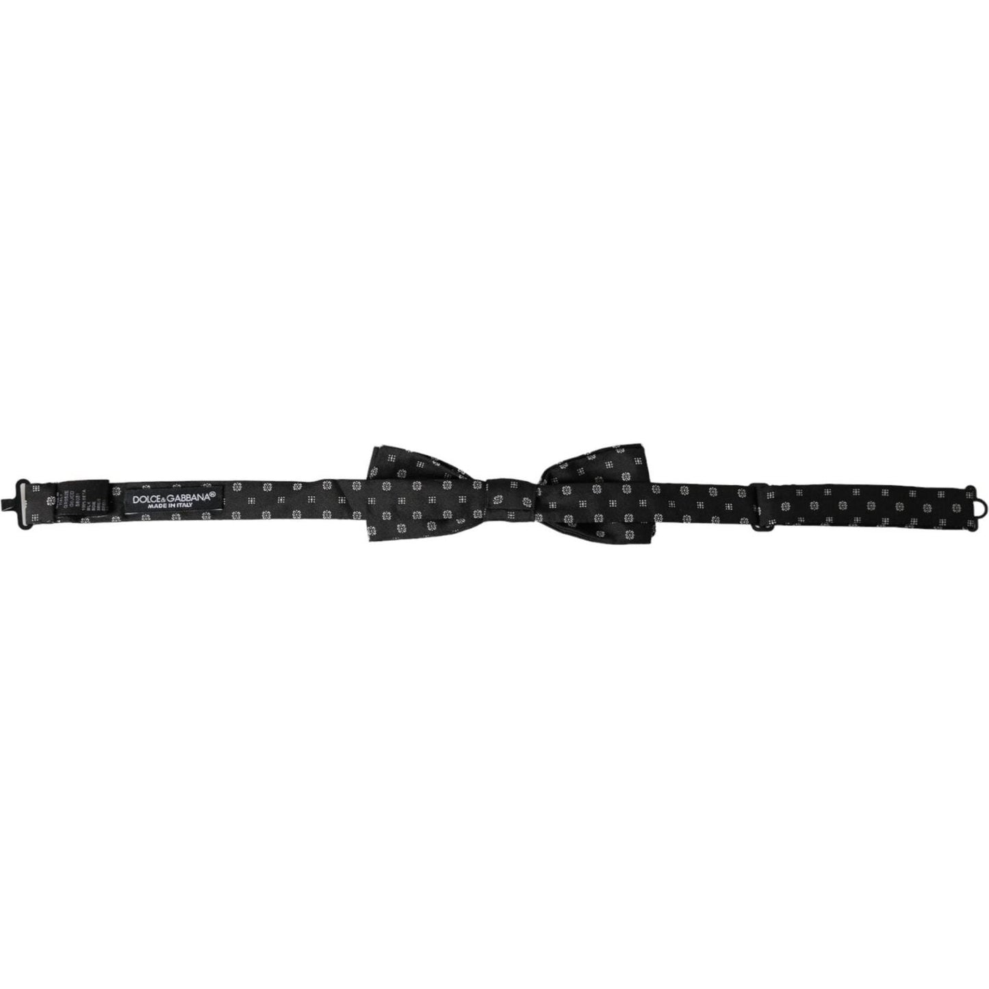 Dolce & Gabbana Black Silk Fantasy Adjustable Neck Men Papillon Bow Tie Dolce & Gabbana