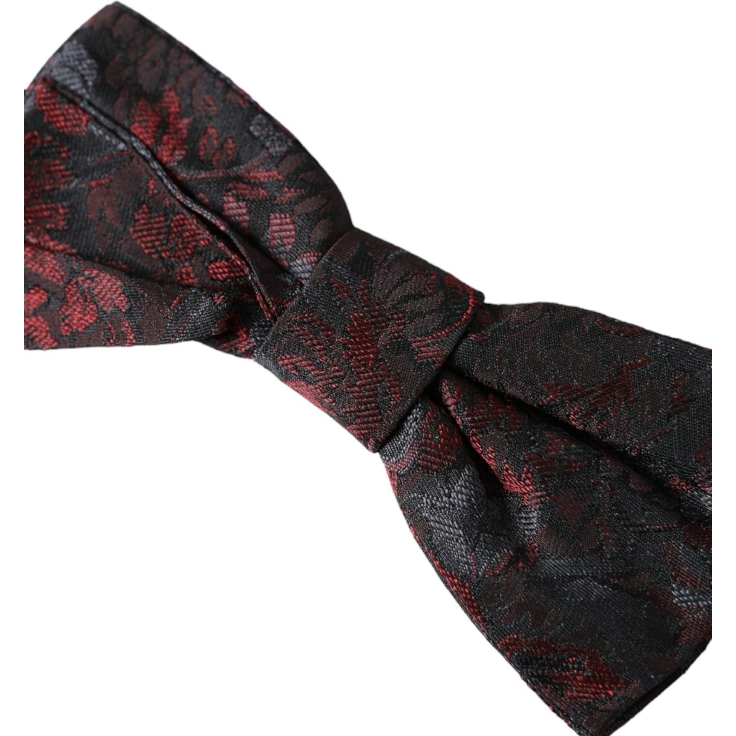 Dolce & Gabbana Red Black Floral Adjustable Neck Men Bow Tie Dolce & Gabbana