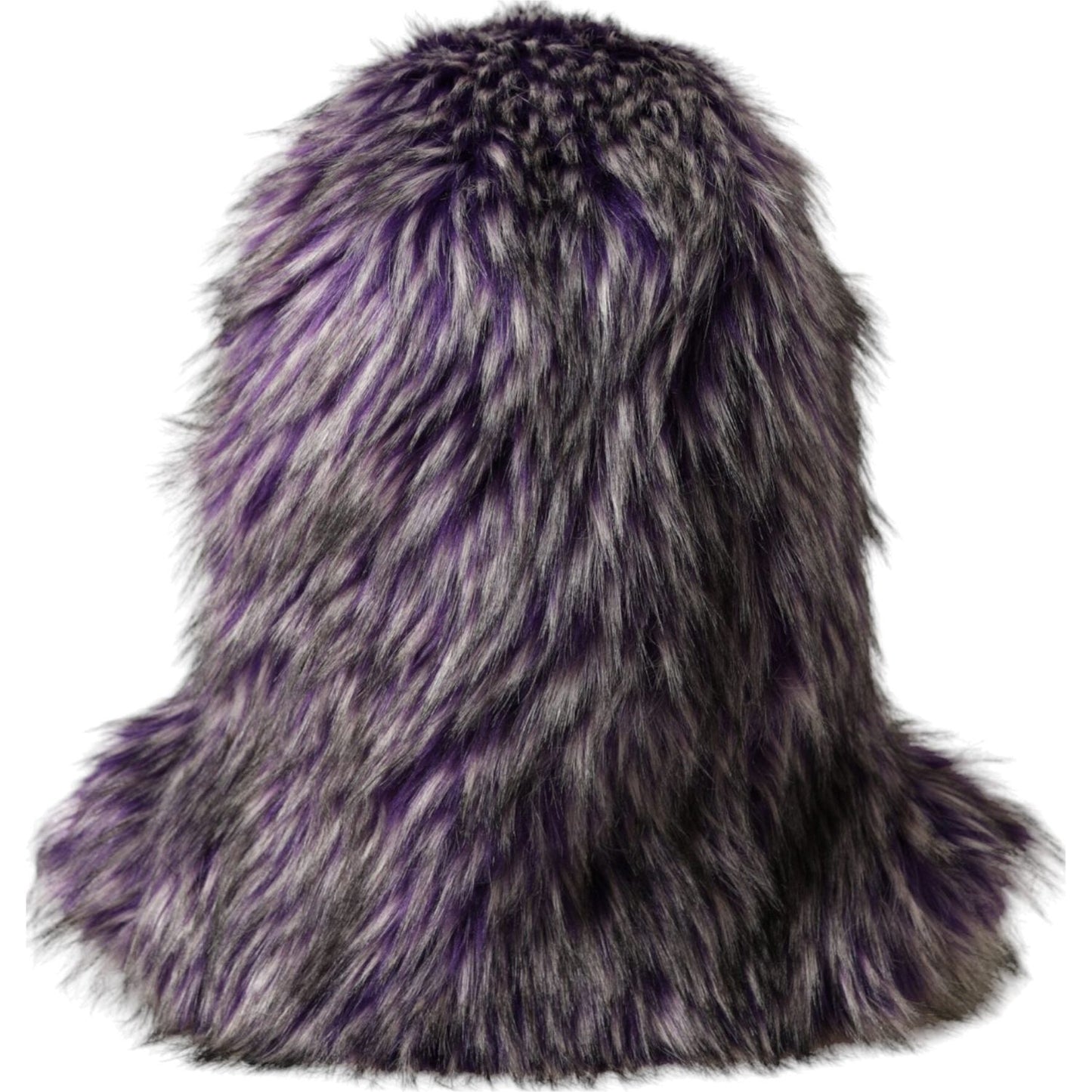 Dolce & Gabbana Purple Faux Fur Whole Head Wrap Hat Dolce & Gabbana