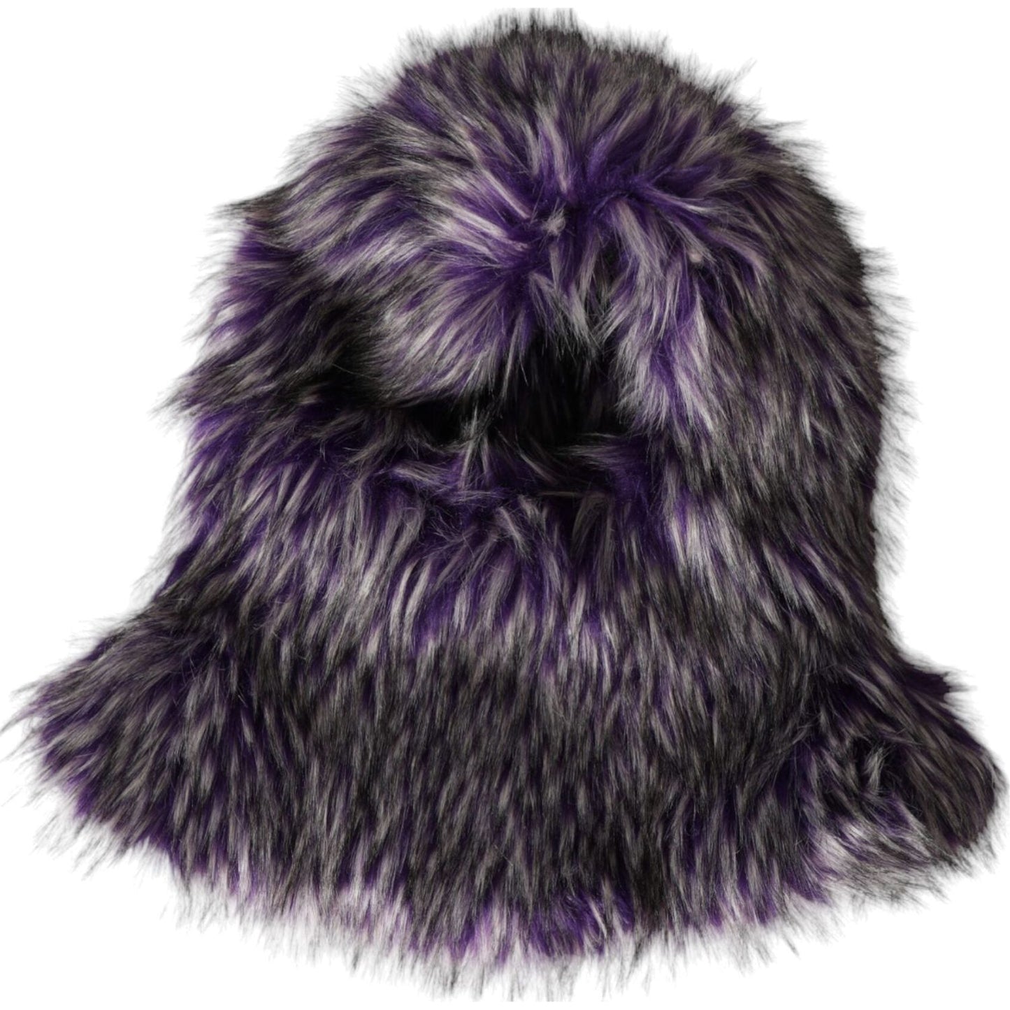 Dolce & Gabbana Purple Faux Fur Whole Head Wrap Hat Dolce & Gabbana