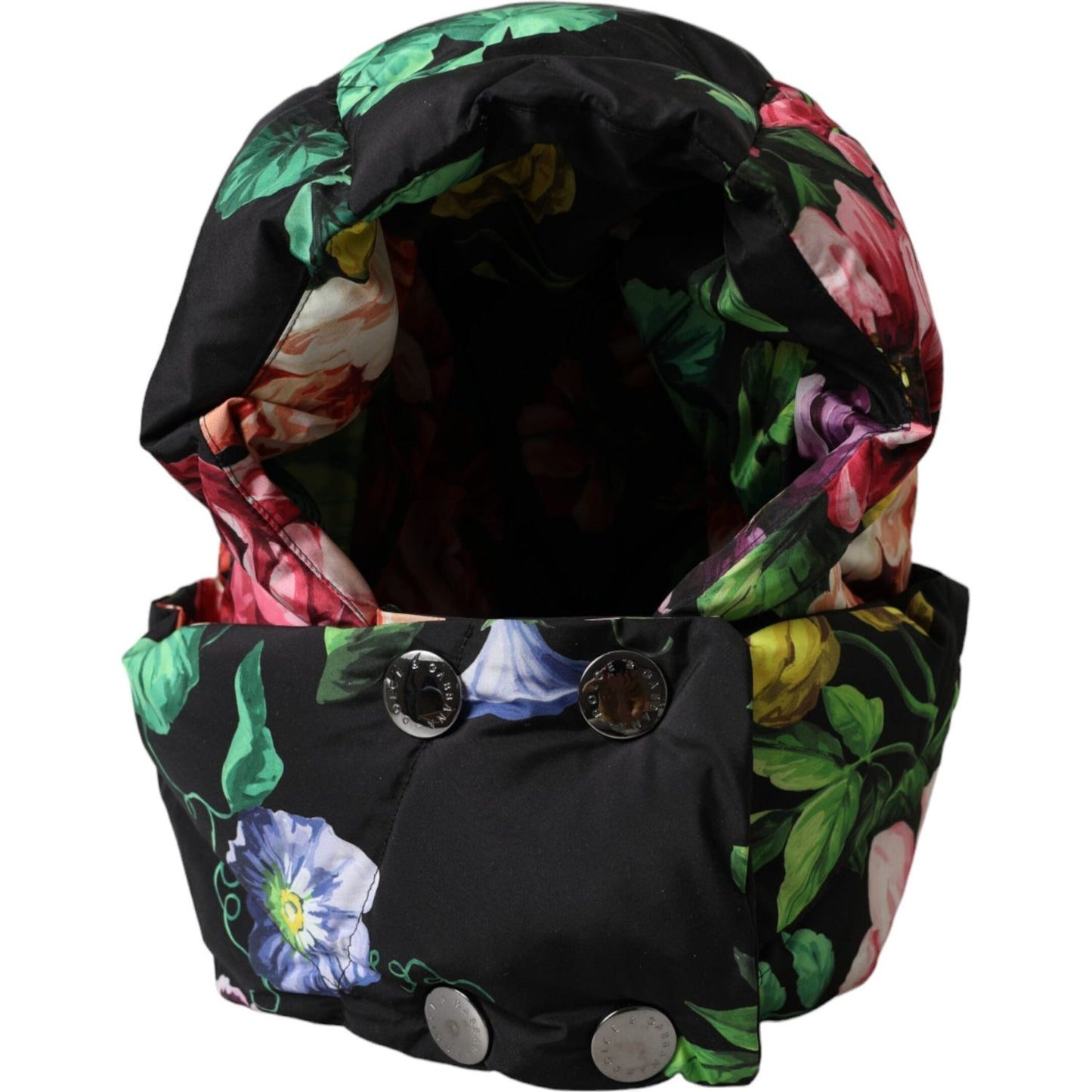 Dolce & Gabbana Black Floral Print Whole Head Wrap Hat Dolce & Gabbana