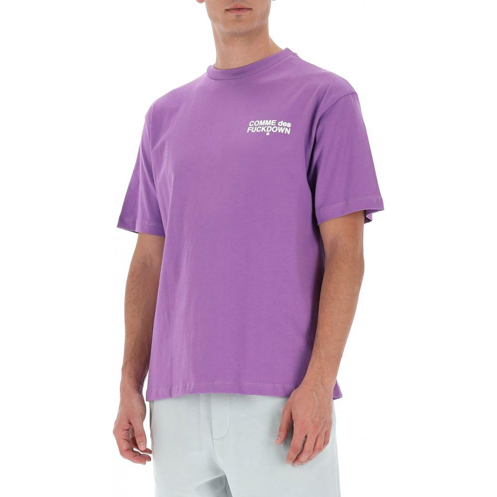 Comme Des Fuckdown Purple Cotton T-Shirt Comme Des Fuckdown