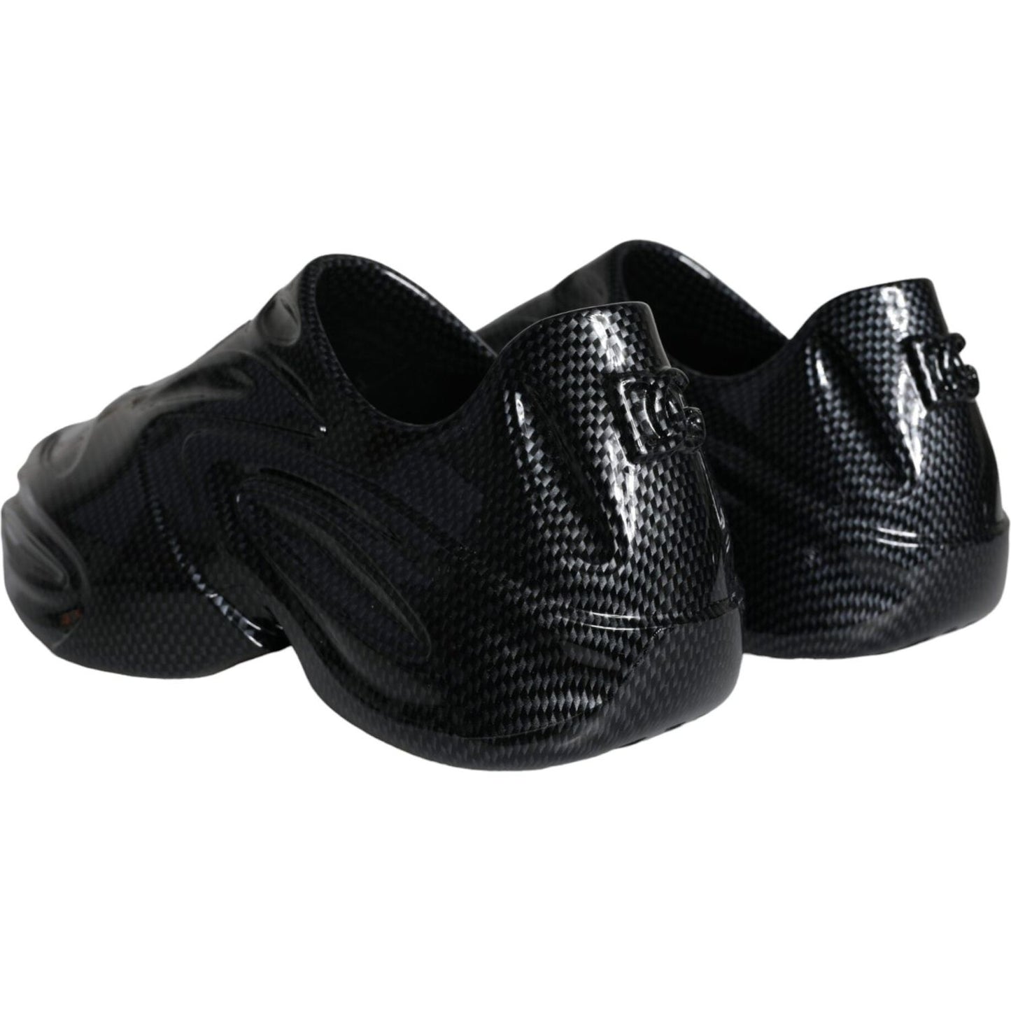 Dolce & Gabbana Black Foiled Rubber Toy Low Top Men Sneakers Shoes Dolce & Gabbana