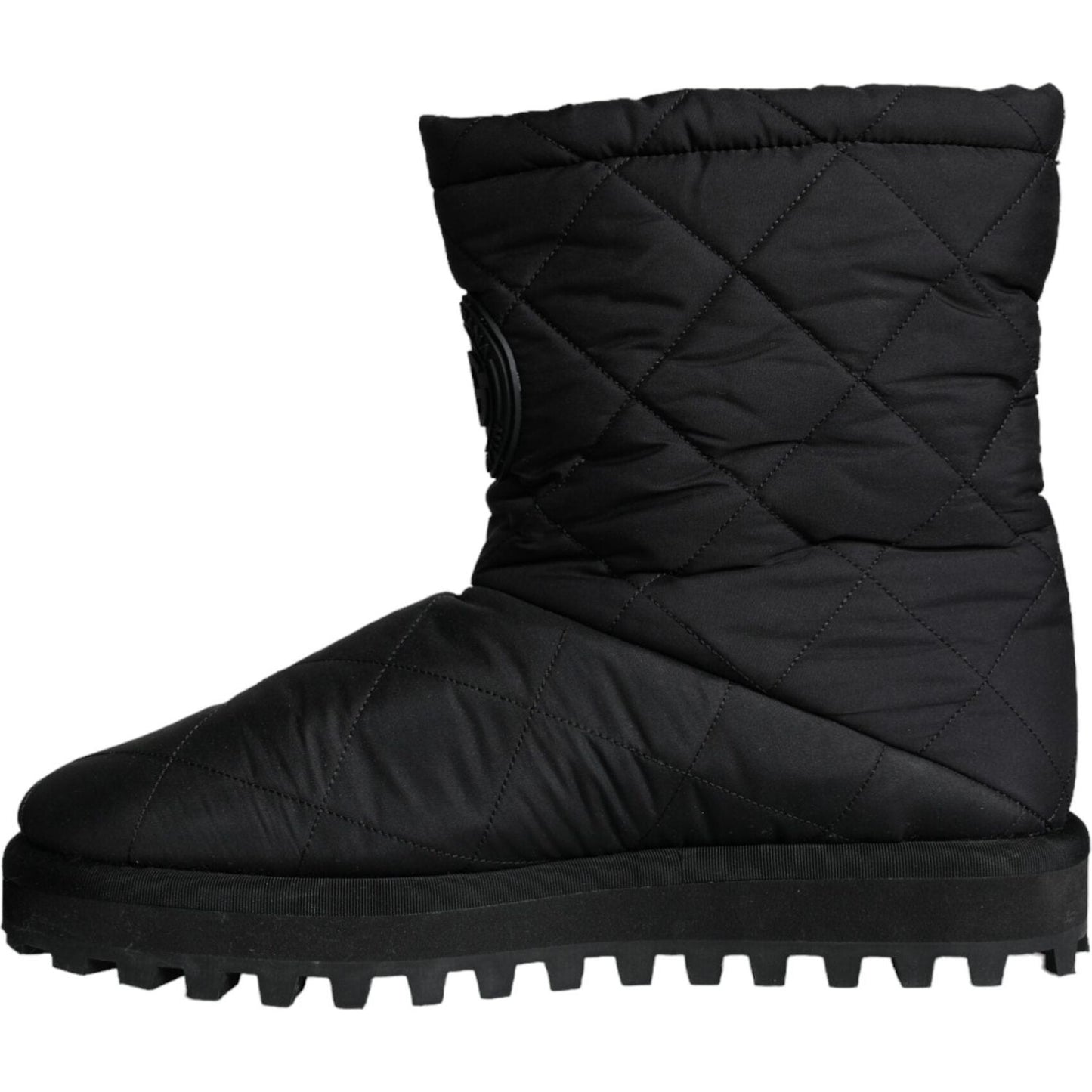 Dolce & Gabbana Black Nylon Padded Mid Calf Men Boots Shoes Dolce & Gabbana