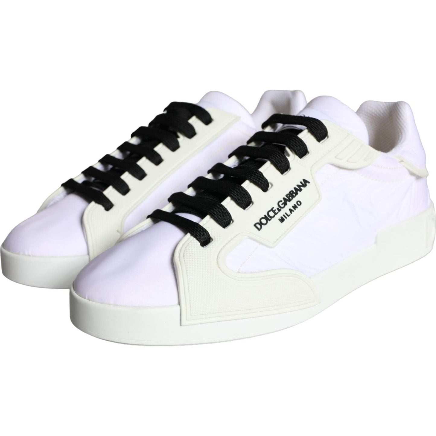 Dolce & Gabbana White Portofino Logo Low Top Trainers Sneakers Shoes Dolce & Gabbana