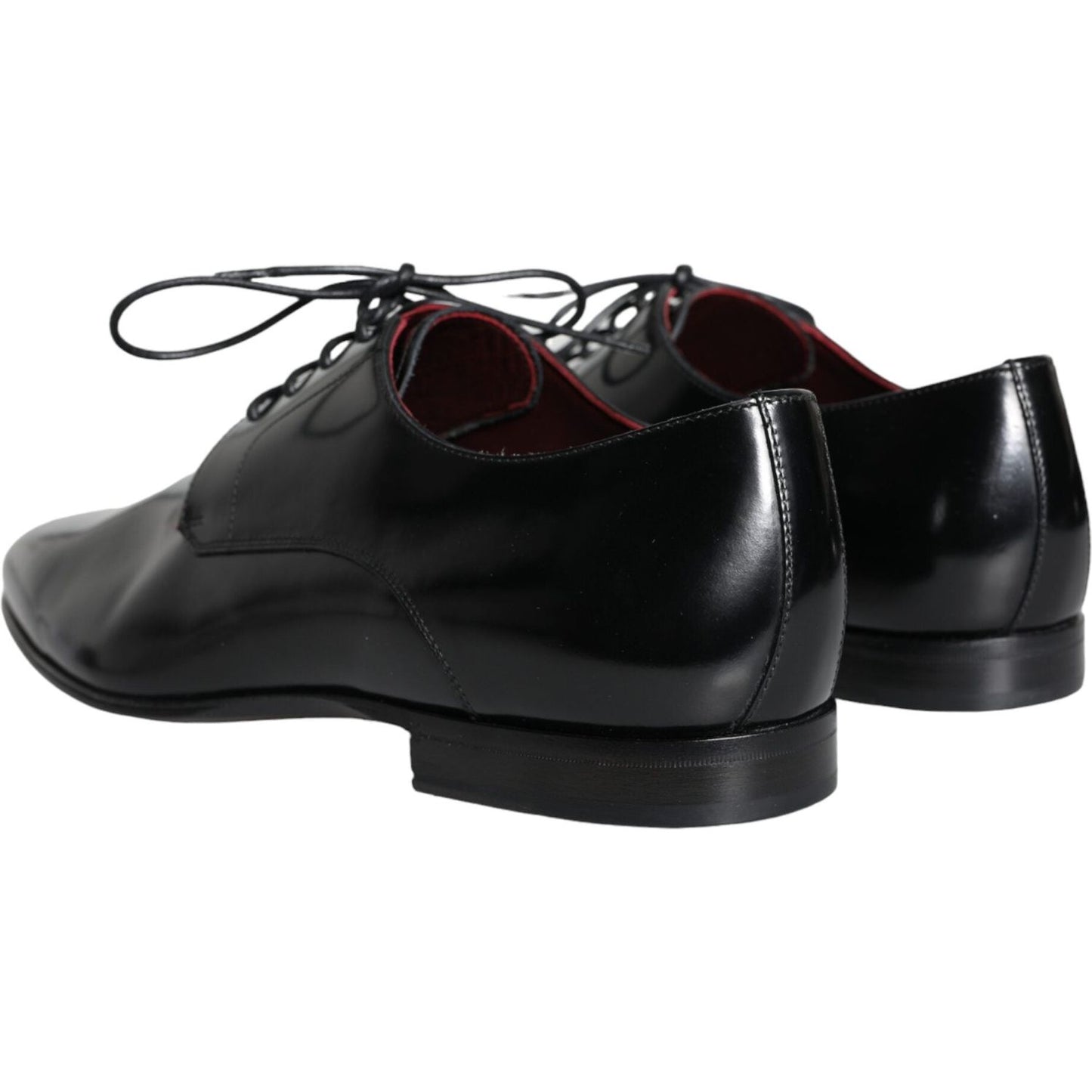 Dolce & Gabbana Black Calfskin Leather Derby Dress Men Shoes Dolce & Gabbana